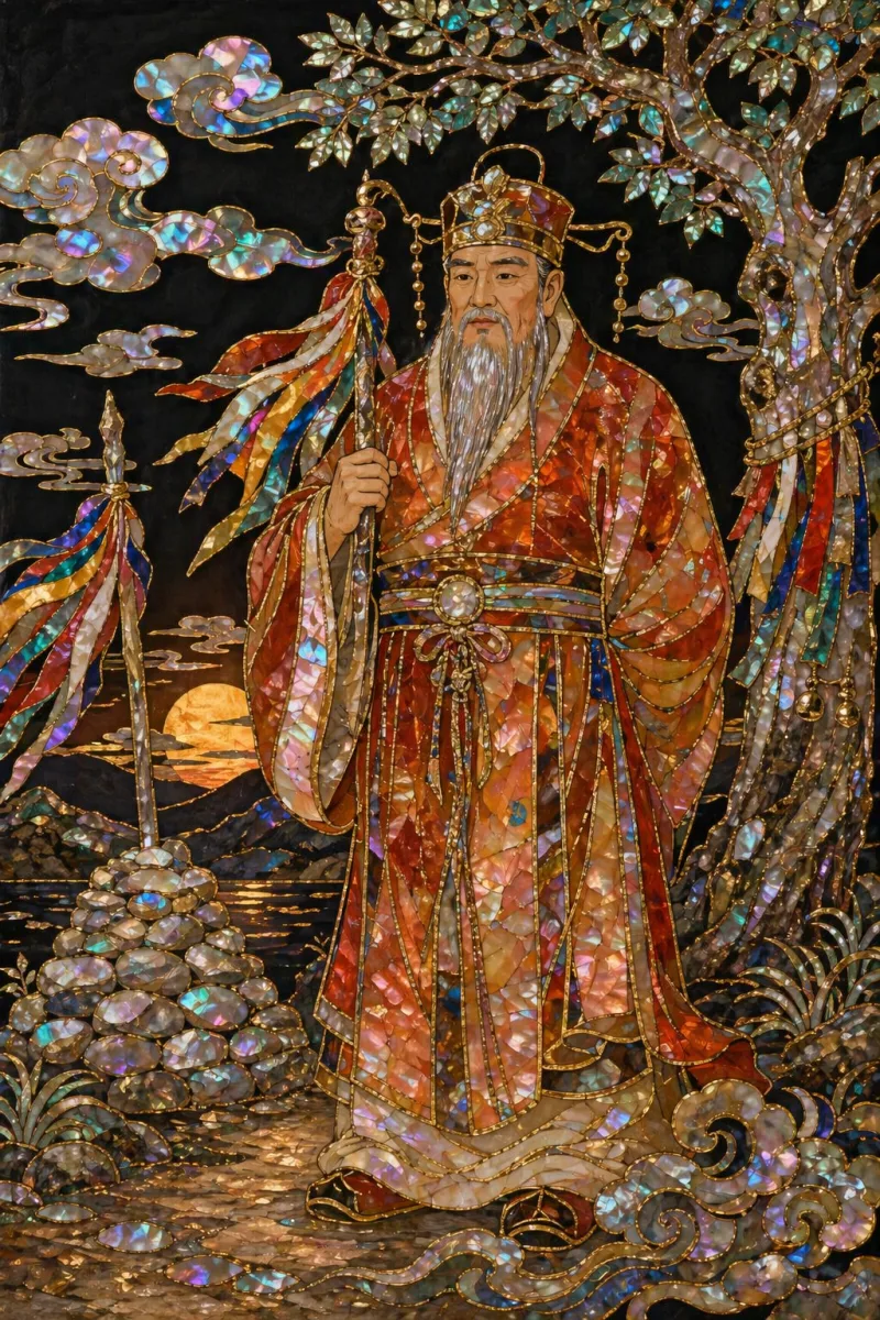 성황신 무신도