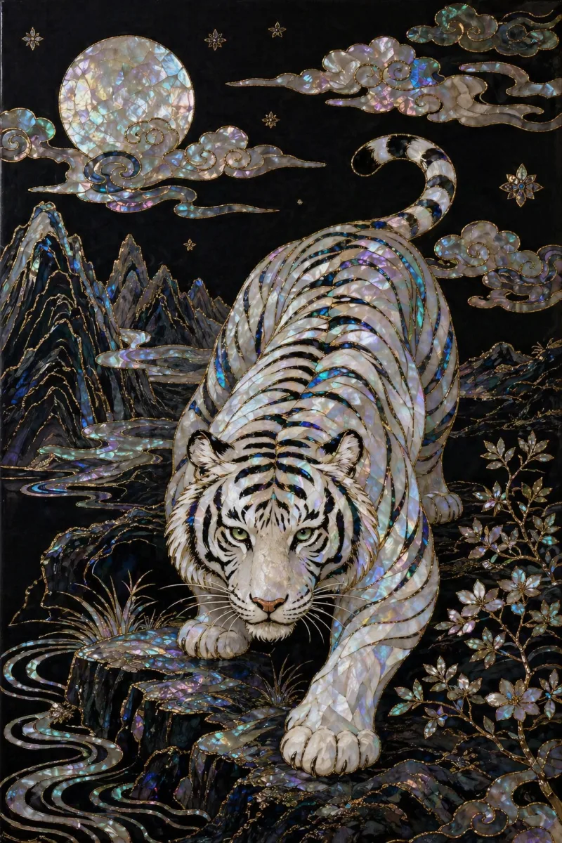 백호 무신도