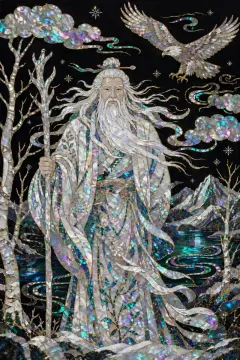 백두산신 무신도