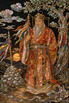 성황신 무신도
